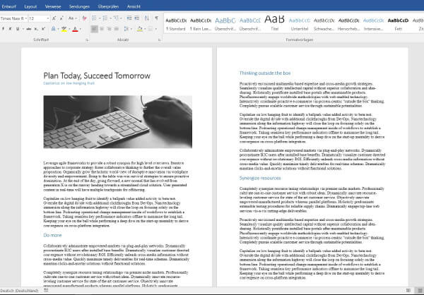 PDF in Word erstellen, Screenshot 1