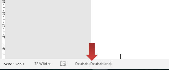 Sprache, Rechtschreibprüfung und Thesaurus, Screenshot 1