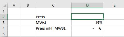 Excel-Tabelle mit markiertem Zellbereich für Datenüberprüfung