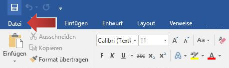 Menüband anpassen, Screenshot 1