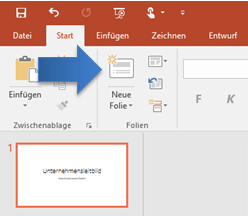 Folien hinzufügen und organisieren, Screenshot 1