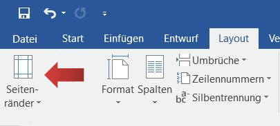 Seitenränder einrichten, Screenshot 1