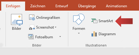 SmartArt einfügen, Screenshot 1