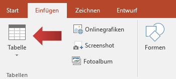 Tabellen anlegen, Screenshot 1