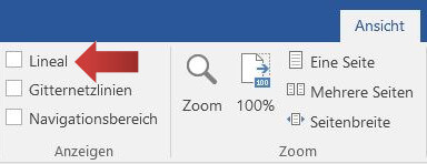 Mit Tabulatoren Textelemente ordnen, Screenshot 1