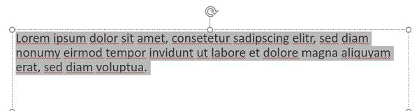 Zeilenabstand ändern und Text ausrichten, Screenshot 1