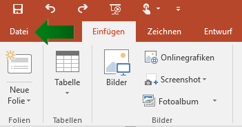 PowerPoint Präsentation als PDF speichern